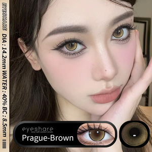 <span class=keywords><strong>Lentilles</strong></span> <span class=keywords><strong>de</strong></span> <span class=keywords><strong>contact</strong></span> souples colorées PRAGUE Premium 14,2 mm 40 % d'eau jetables <span class=keywords><strong>annuelles</strong></span> CE ISO13485 pour un éclat naturel - Product Image 3