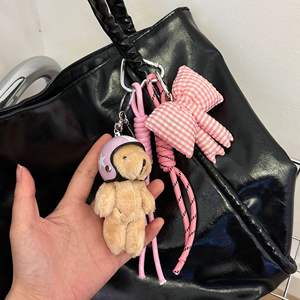 YL Yunlay13 Llavero de Peluche de Lujo con Diseño de Mini Elefante y Lazo, Adorno para Bolso de Mujer, Llavero para Coche, Muñeco de Peluche Portátil - Product Image 5