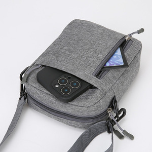 Men's Chest <b>Bag</b> Nylon Waterproof Small Crossbody <b>Bag</b> For Everyday Use Gray - Product Image 1