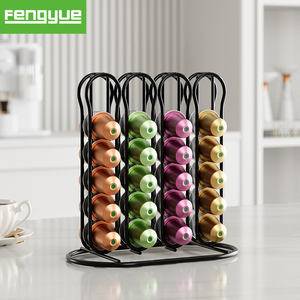 Support de rangement <span class=keywords><strong>pour</strong></span> capsules de café en fil métallique, support rotatif <span class=keywords><strong>pour</strong></span> 24 capsules, support <span class=keywords><strong>Dolce</strong></span> <span class=keywords><strong>Gusto</strong></span>, conçu à Ningbo <span class=keywords><strong>pour</strong></span> une utilisation domestique, accessoires de cuisine - Product Image 1