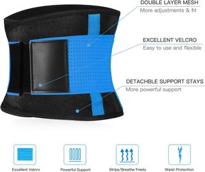 <span class=keywords><strong>Ceinture</strong></span> de soutien lombaire en néoprène KSY avec protection réglable <span class=keywords><strong>pour</strong></span> la récupération lombaire - Unisexe adulte - Product Image 3