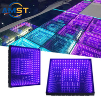 Wireless Starry Sky 3D Led Dance Floor Panel Tiles Portable Magnetic Matrix Tiles for Weddings Private Rooms Banquet Halls