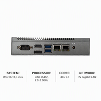 Mini PC OEM sin Ventilador J6412 de Cuatro Núcleos, DDR4 SODIMM, M.2 NVMe, Doble LAN, HDMI, DP, Computadora Industrial para IoT y Computación en el Borde
