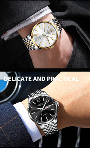 NAMKIN Men's Automatic Mechanical <b>Watch</b> Stainless Steel Band 38mm Round <b>Case</b> Sapphire Crystal Dial Elegant Design - Product Image 2