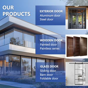 Nuovo Design Porta d'Ingresso a <span class=keywords><strong>Doppia</strong></span> <span class=keywords><strong>Anta</strong></span> in Acciaio Nero con Vetro per Case - Product Image 4