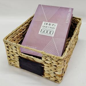 ตะกร้าเก็บของสานจากผักตบชวา โบไบ ทรงสี่เหลี่ยม งานแฮนด์เมด สำหรับห้องนั่งเล่น โต๊ะทำงาน จัดเก็บเครื่องสำอาง - Product Image 2