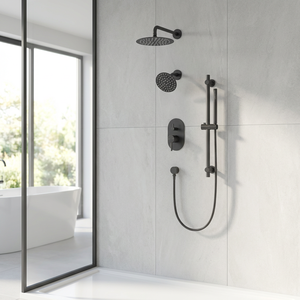 Ensemble <span class=keywords><strong>de</strong></span> robinetterie <span class=keywords><strong>de</strong></span> <span class=keywords><strong>douche</strong></span> noir mat certifié cUPC NSF, système <span class=keywords><strong>de</strong></span> <span class=keywords><strong>douche</strong></span> pluie 3 voies avec pommeau <span class=keywords><strong>de</strong></span> <span class=keywords><strong>douche</strong></span> pluie <span class=keywords><strong>de</strong></span> 10 pouces, douchette à main et <span class=keywords><strong>barre</strong></span> coulissante - Product Image 5