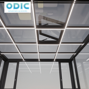 Современная вилла солнечная электрическая выдвижная стеклянная крыша для патио треугольная формовка - Product Image 2