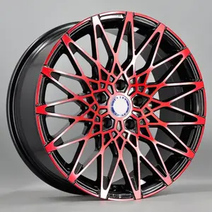 铝压铸OEM黑色抛光 + 红色汽车mag车轮轮辋尺寸18英寸5*114.3批发