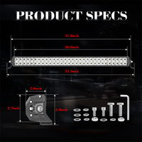 Barre lumineuse LED tout-terrain à double rangée de 30 pouces, 300W, barre lumineuse LED à montage sur toit, barre lumineuse LED Plug and Play, accessoire d'éclairage