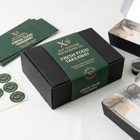 Boîte à emporter en carton ondulé personnalisée XJY avec bande de protection estampée à chaud pour l'emballage alimentaire