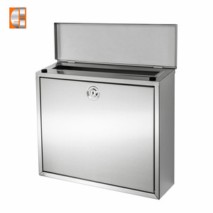 Hot sale letter box wall mounted mailbox stainless steel Key lock custom post box