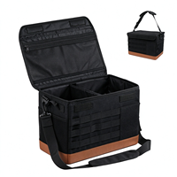 Sac de rangement de camping en polyester 18L, panier de pique-nique multifonctionnel imperméable, organisateur de piquets de tente, sangle d'épaule réglable