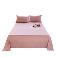 Tissu de drap de lit en polyester couleur unie, résistant aux plis, séchage rapide, textile pour hôtels et dortoirs, vente en gros directe usine