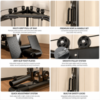 Dinuo Home Using Multi Functional Smith Function Trainer High Quality Body Building Squat Rack USD-1217 Unisex