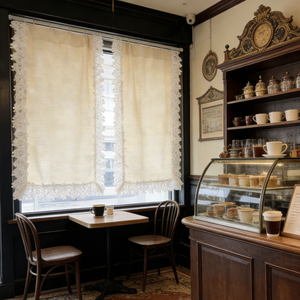 <span class=keywords><strong>Rideau</strong></span> <span class=keywords><strong>court</strong></span> en dentelle respirante à broderies florales vintage, à suspendre sur une tringle, <span class=keywords><strong>pour</strong></span> la cuisine, la chambre à coucher, la maison, le café, la décoration de fenêtre - Product Image 5