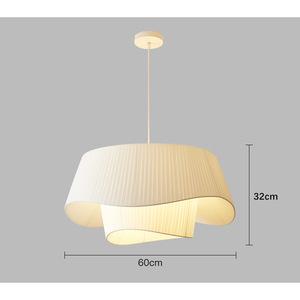 Luminaire suspendu ISN de style Wabi-sabi, moderne et minimaliste, sur le thème du crème, design français vintage tendance pour salon et chambre à coucher - Product Image 4