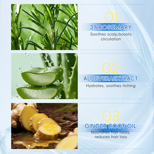 HUNMUI Siero per Capelli e Cuoio Capelluto al 3% <span class=keywords><strong>di</strong></span> Rosmarino, Roll-On con Aloe Vera e Olio <span class=keywords><strong>di</strong></span> Zenzero, Trattamento Anticaduta e Tonico Nutriente per le Radici - Product Image 5