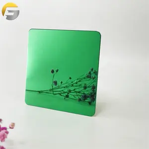 AN057 Factory Supply High Quality Metal Plates Emerald Green Mirror Stainless Steel Sheets For Decoration