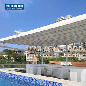 Mooxon personalizado protección UV aluminio PVC rodillo eléctrico <span class=keywords><strong>Exterior</strong></span> balcón cortina Blackout moda toldo <span class=keywords><strong>techo</strong></span> - Product Image 4