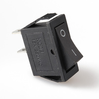 Interrupteur à bascule SPST 2 broches LANZMFG KCD3-101, fonction marche-arrêt, couleur rouge et noir, courant maximal 15A 220V, intelligent