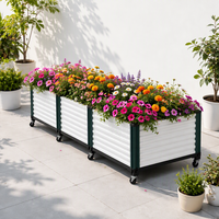 Jardinière rectangulaire en rotin PP tressé, auto-arrosante, avec trou de drainage, légère, durable, écologique, pour extérieur