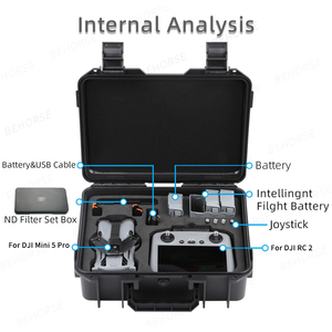 Caja de Almacenamiento para <span class=keywords><strong>DJI</strong></span> <span class=keywords><strong>Mini</strong></span> 5 <span class=keywords><strong>Pro</strong></span> <span class=keywords><strong>Fly</strong></span> More <span class=keywords><strong>Combo</strong></span>, Estuche Rígido Impermeable para Viajes, para Accesorios de Drones <span class=keywords><strong>DJI</strong></span> <span class=keywords><strong>Mini</strong></span> 5 <span class=keywords><strong>Pro</strong></span> - Product Image 6