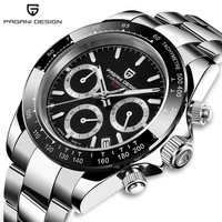 Montre PAGANI DESIGN 1644, nouvelle montre chronographe sport à quartz, étanche, miroir en acrylique écologique, pour homme, TMI VK63, plongée