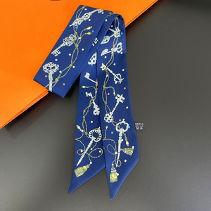 Summer Decoration Will <strong>Silk</strong> Scarf for Women Fashion Horse Print Head Scarf Bag Accessories Ribbon Carriage Printed <strong>Headband</strong> - Product Image 2