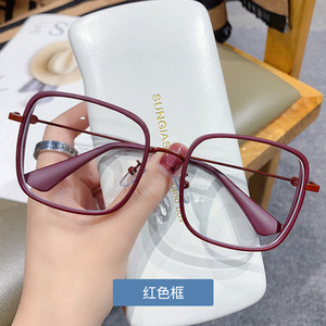 ADE WU XA1062 nueva moda mujer calidad marca de lujo Metal de gran tamaño cuadrado azul bloqueo de luz <span class=keywords><strong>gafas</strong></span> ópticas montura <span class=keywords><strong>gafas</strong></span> - Product Image 4