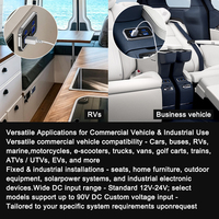 Adaptateur de chargeur de voiture double USB 2 Type C 4 ports avec interrupteur, alimentation 12V 24V, prise de chargeur de voiture USB pour bus et camping-cars