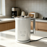 Bouilloire électrique sans fil GS CB CE 1800W 1,7L en acier inoxydable avec contrôle de la température et affichage numérique pour usage domestique