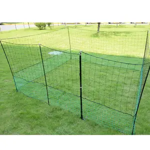 Valla para aves de corral, malla no eléctrica de plástico PE con postes de fibra de vidrio para jardín, 12 metros