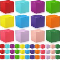 Boîtes cadeaux en carton colorées de petite taille avec couvercles, boîtes carrées en papier kraft pour bougies, cadeaux de mariage et d'anniversaire