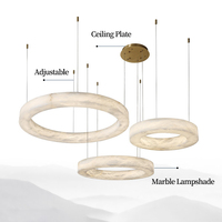 Lustre LED rond en cuivre, très vendu, pour hôtel, salle de banquet, couloir, hall d'entrée, éclairage résidentiel, décoration