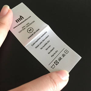 ملصقات عناية بالملابس مخصصة عالية الجودة ورخيصة جداً من الساتان مع شعار العلامة التجارية للغسيل والعناية - Product Image 5