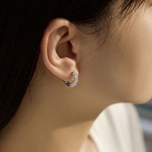 Boucles d'oreilles classiques Dylam Eternity, plaquées or 18 carats, argent S925, pierre en moissanite D VVS1, boucles d'oreilles à clip pour femmes - Product Image 3