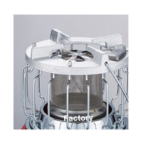 Chauffage et cuisinière à gaz pour tente de camping en acier inoxydable 2 en 1, économie d'énergie, portable, utilisation en extérieur, hiver, maison, pour le chauffage et la cuisson