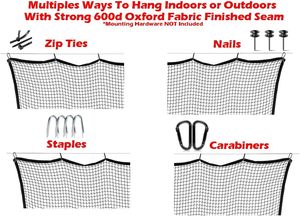 Filet d'entraînement de golf avec kit de suspension en acier et corde en nylon, filet de frappe pour plusieurs sports - Product Image 5