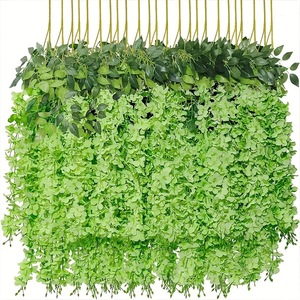 Guirlande de glycine artificielle Ning Chen, 23,6 pouces, fleurs violettes suspendues, pour décoration de mariage et d'hôtel - Product Image 4