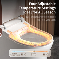 Toilette intelligente, allongée, avec télécommande, siphon en S, sécheur d'air avec réservoir, certification C SA
