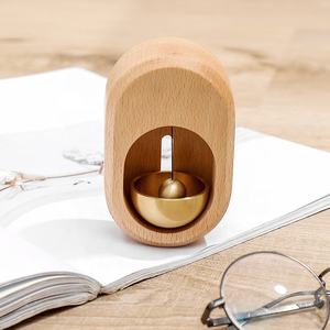 Carillon japonais en bois massif, carillon en cuivre pur, sonnette de porte, dopamine, cloche en bois - Product Image 2