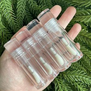 Wholesale 3.<strong>5ml</strong> Round Clear Plastic <strong>Lip</strong> <strong>Gloss</strong> Tubes Bulk Empty Bottle <strong>Containers</strong> Screw Cap UV Surface OEM Brand for Cosmetics - Product Image 1