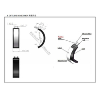 Múltiples Opciones de Modelo 160726 160725 160724 Batería de Estado Semisólido Negra de 18 19 mAh, Celda Curva, Diseño Personalizable Disponible