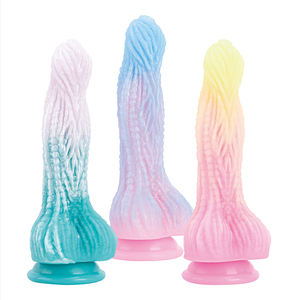 大人の男性と女性のファンタジーディルドのための吸盤付きの新しい色のシリコンドラゴンディルドロングモンスター巨大なアナル大人のおもちゃ - Product Image 1