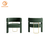 Meubles de styliste répliques, en velours, vert, chaises de loisirs, de marque pour la française, vente en gros, 9 pièces