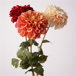Dahlias artificiels en gros à double pétales, Aster New York, Chrysanthèmes Pompon aux couleurs d'automne pour la décoration <span class=keywords><strong>de</strong></span> la maison et <span class=keywords><strong>de</strong></span> mariage - Product Image 2