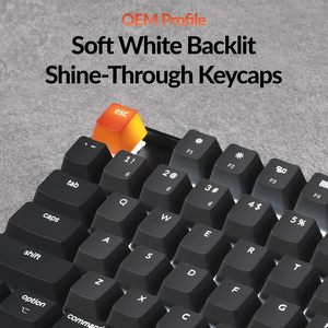 Clavier mécanique Keychron K8 MAX <span class=keywords><strong>TKL</strong></span>, interrupteur Gateron remplaçable à chaud, clavier sans fil rétroéclairé RGB pour Mac Windows Gaming Office - Product Image 4