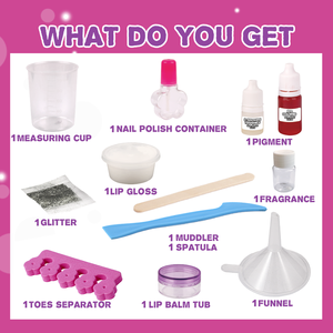 Juego de Cosméticos Educativos No Tóxicos <span class=keywords><strong>para</strong></span> <span class=keywords><strong>Niñas</strong></span>, <span class=keywords><strong>Kit</strong></span> de Bricolaje <span class=keywords><strong>para</strong></span> <span class=keywords><strong>Hacer</strong></span> Esmalte de <span class=keywords><strong>Uñas</strong></span>, Bálsamo Labial y Maquillaje - Product Image 4