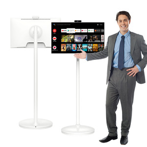 27 Inch Xách Tay Thông Minh TV Với Bánh Xe <span class=keywords><strong>Android</strong></span> Đầy Đủ Màu Sắc HD 4 + 64GB Cảm Ứng Điện Dung Màn Hình Máy Tính Bảng <span class=keywords><strong>PC</strong></span> Màn Hình Di Động Cho Nhà - Product Image 1